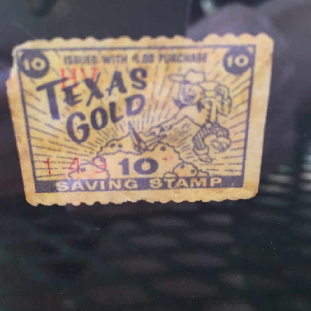 Texas Gold saving stamp